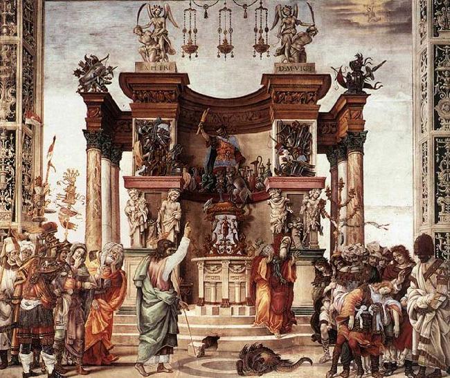 LIPPI, Filippino St Philip Driving the Dragon from the Temple of Hieropolis oil painting picture